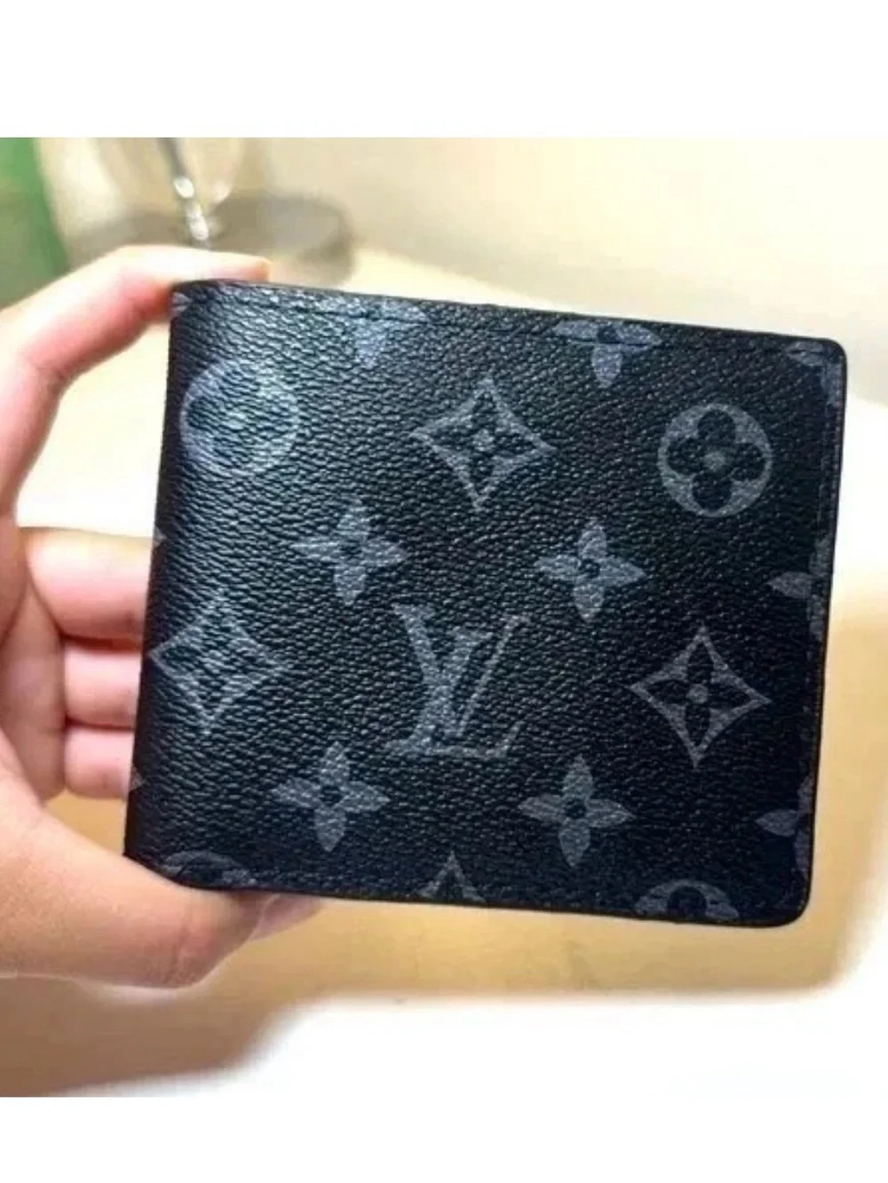 Louis Vuitton Black Monogram Eclipse Canvas Bi-Fold Wallet